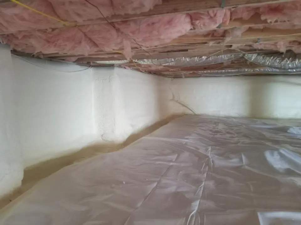 Crawl space encapsulation with closed-cell spray foam for Roof Maintenance in Lumberton